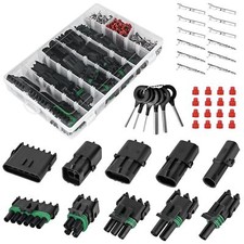 376pcs 25 Kits Waterproof Automotive Electrical Connectors 1/2/3/4/6 Male&female picture