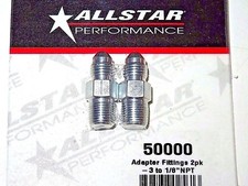 AllStar Steel Brake Line Caliper Adapter Fitting Straight -3 AN To 1/8