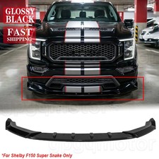 For Ford F-150 Super Snake Shelby 2021-24 MX Style Glossy Black Front Bumper Lip picture