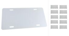 10x WHITE Aluminum Blank License Plates 12x6 .020 Gauge 0.5mm USA picture