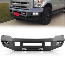 Offroad Carbon Steel Front Bumper Fits 2011-2016 Ford F250 F350 w/4 LED Lights picture