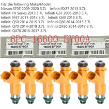 6x Genuine DENSO OEM Fuel Injectors 16600-EY00A Nissan 370Z 3.7L picture