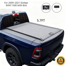 5.7Ft Retractable Truck Tonneau Bed Cover Fits 2009-2026 Dodge RAM 1500 With Box picture