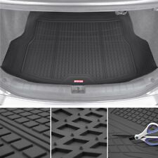 Car Rubber Cargo Floor Mat Motor Trend Black Premium Heavy Duty Trimmable Liner picture