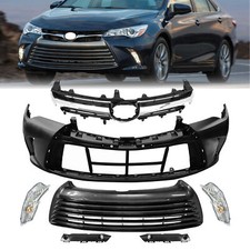 For 2015-2017 Toyota Camry LE Complete Front Bumper Set w/ Turn Signal Light picture