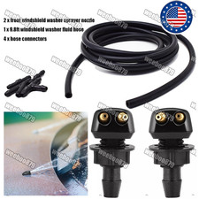 9.8Ft Windshield Washer Hose Wiper Blade Pipe Tube Jet Spray Nozzle 4X Connector picture