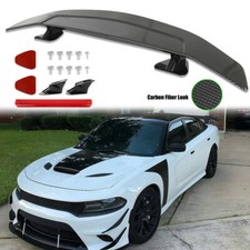 46'' GT Style Rear Trunk Lip Spoiler Wing Carbon Fiber For Dodge Charger 2011-23 picture