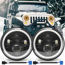 Newest Pair 7 inch LED Headlights for Jeep Wrangler JK Unlimited JKU 2007-2018 A picture