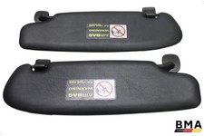 Porsche 996 911 Front Left & Right Black Leather Sun Visor Set 2002 - 2004 OEM picture