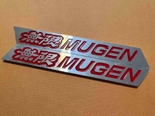 2X JDM NEW Mugen Chrome spolier Badge left & right Spoiler Fit For ALL CARS picture