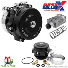 BV50 Black Blow off Valve BOV 50mm + 2 PSI Supercharger Spring fits Tial Flange picture