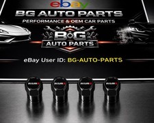 NISMO Logo Black Aluminum Tire Valve Stem Caps Set of 4 Nissan 350Z 370Z GTR picture