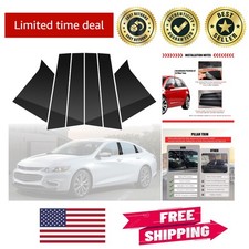 6x High-Gloss Black Pillar Covers for 2016-2021 Chevy Malibu - Easy Installation picture