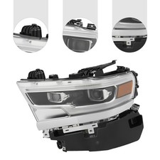 FOR 2019 2020 2021 DODGE RAM 1500 Chrome DUAL PROJECTOR OEM LEFT LED HEADLIGHT~ picture