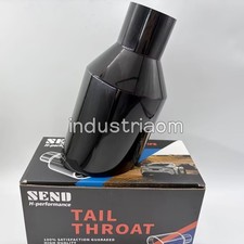 BIG 5in BLACK EXHAUST TIP 2.5in INLET ANGLE DOUBLE WALL FOR DODGE RT SRT RAM picture