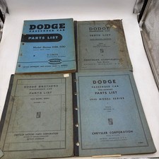1934 1936 1940 1949 Dodge Passenger Car Parts List Manuals Lot of 4 Mopar OEM picture