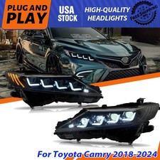 2pcs Upgrade LED Headlights 8 Lens For Toyota Camry 2018-2024 Head Lamp Assembly picture