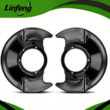 2Pcs Black Brake Dust Shield Front Left & Right for Honda Civic 93-05 rust-proof picture