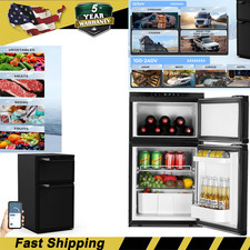 AC110 12V DC FRIDGE 2.8CU FT/80L RV REFRIGERATOR WIRELESS BLUETOOTH FOR TRUCK RV picture
