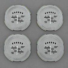 1959 1960 Cadillac Eldorado Wheel Center Caps White Hubcap Crest Emblem Set of 4 picture