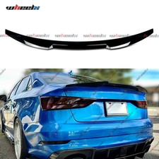 FOR 2014-2020 AUDI A3 S3 RS3 SEDAN 8V HIGHKICK V STYLE GLOSS BLACK TRUNK SPOILER picture