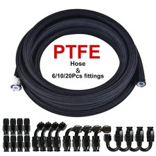 4AN-6AN-8AN-10AN Nylon Braided PTFE Fuel Line 10FT 16FT 20FT Fitting Hose Kit picture