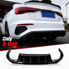 Audi A3 S3 8Y S-Line 2022-2024 Rear Bumper Diffuser Lip Spoiler Sedan picture