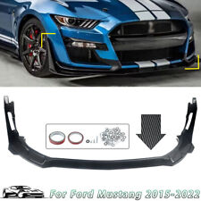 For 15-22 Ford Mustang GT500 Style Front Splitter w/ Corner Spoiler Winglet ABS picture