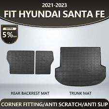 Fit 2021-2023 Hyundai Santa Fe Backrest Mat Trunk Liners All Weather Cargo Mats picture
