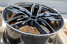 1pc 19X8.5 5X112 +35 66.6 RS STYLE BLACK MACHINED FACE FITS AUDI ONE WHEEL picture