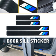 4x For Toyota Camry Tacoma Car Door Sill Plate Protector Carbon Fiber Step Cover picture