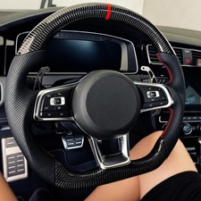 Carbon Fiber LED Steering Wheel for VW Mk7 Mk7.5 Golf Gti Jetta 2015-2020 picture