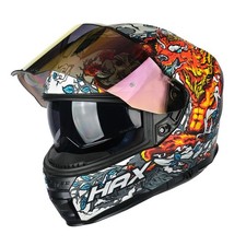 Full Face Dual Visor Helmet Aerodynamic Glow-in-The-Dark Adult Pinlock Ready DOT picture