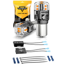 AUXBEAM BAU15S Canbus LED 3000K Amber Front or Rear Turn Signal Light Bulb PY21W picture