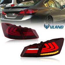 LH+RH Red Smoke LED Tail Lights Assembly For 2013-2015 Honda Accord 4 Door Sedan picture