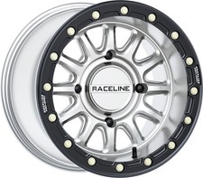 RACELINE A14 Alpha Beadlock Wheels Silver/Black #A14SB-51056+10 picture