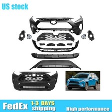 Complete Front Bumper Grille with Fog Lights Kit For 2019 - 2024 Toyota RAV4 picture