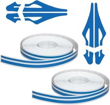 2 Rolls×32Ft Car Vinyl Pinstriping Tape Pin Stripe Decal, Blue picture