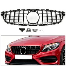 Gloss Black Grille For Mercedes C-Class W205 C63 C63S AMG S 2015-2018 picture