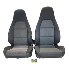 99-00 Mazda Miata MX5 MX-5 OEM NB Black Cloth Seat Pair Good Shape Fit 99-05 #1 picture