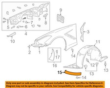 GM OEM 17-19 Corvette Fender Fender Components-Lower Deflector 23145886 picture