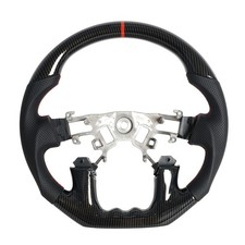 Hydro Dip Carbon Fiber Steering Wheel for 13-17 Nissan Titan Armada Red Line picture