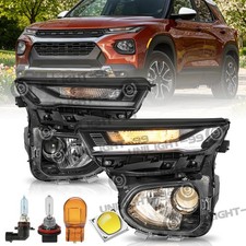 Pair Halogen LED DRL Headlights for 2021-2023 Chevy Trailblazer W/Bulbs  picture