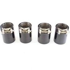 4Pcs Glossy Carbon Silver Exhaust tip for BMW M2 M3 M4 M135i M235i M140i M240i picture