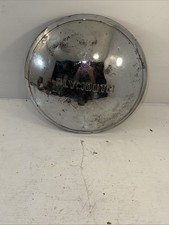 Vintage Antique 1930s 40s Plymouth Logo Single Silver Hubcap Dogdish Man Cave picture