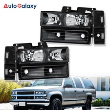 Pair Headlights Bumper Corner Lights For 1988-93 Chevy C/K 1500 1992-93 Suburban picture