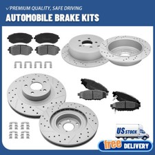 For 2008 2009 2010 Subaru Impreza WRX Front Rear Disc Brake Rotors Ceramic Pads picture