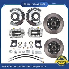 Fit For 1964-1967 Ford Mustang 4 Piston V-8 Front Disc Brake Conversion Kit New picture
