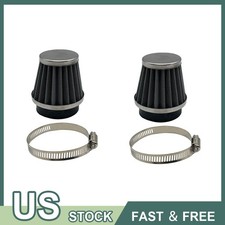2xWashable Motorcycle Air Intake Filter 48-50mm For Honda Kawasaki Yamaha Suzuki picture