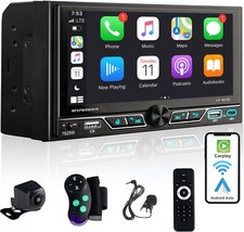 Wireless Apple CarPlay 6.8 Double Din Car Stereo Radio Android Auto Touch Screen picture